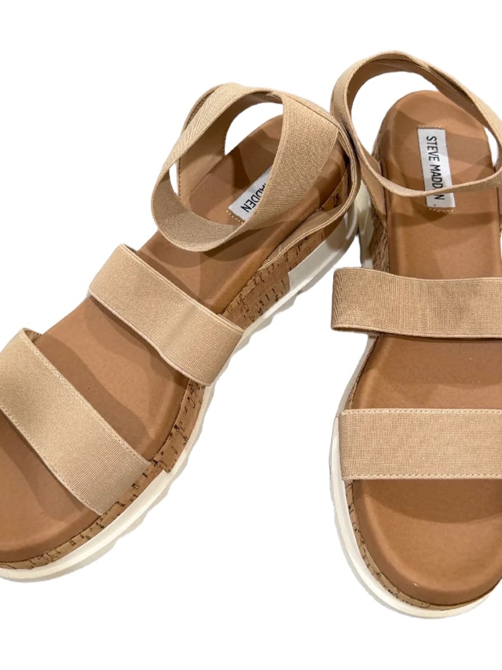 Steve Madden Beige/Tan Platform Sandals